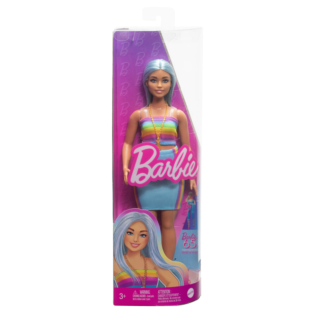 Barbie Fashionistas 65Eanniversaire Poupée218, Cheveux Bleus